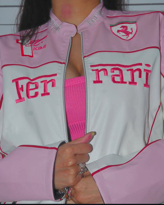Ferr*ri Leather Jacket - Pink