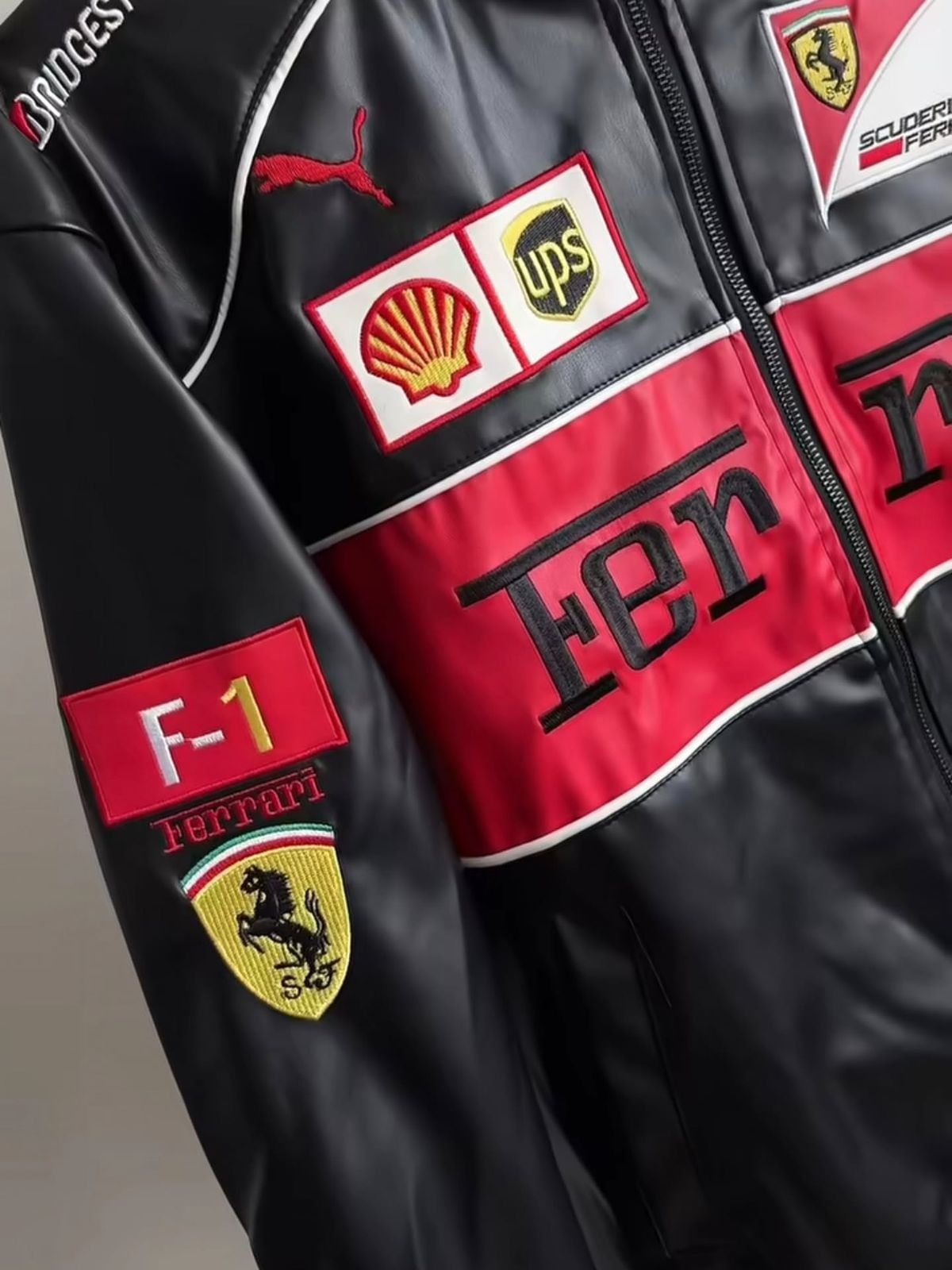 Ferrari Leather Jacket - Red
