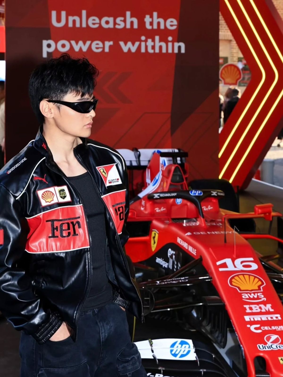 Ferrari Leather Jacket - Red