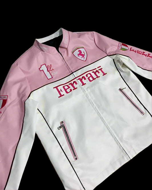Ferrari Leather Jacket - Pink